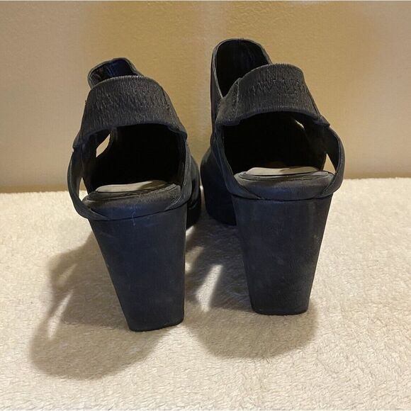 Eileen Fisher Womens Slip-On Cuban Heels Sling Back Booties Black Size 10 - Picture 5 of 7